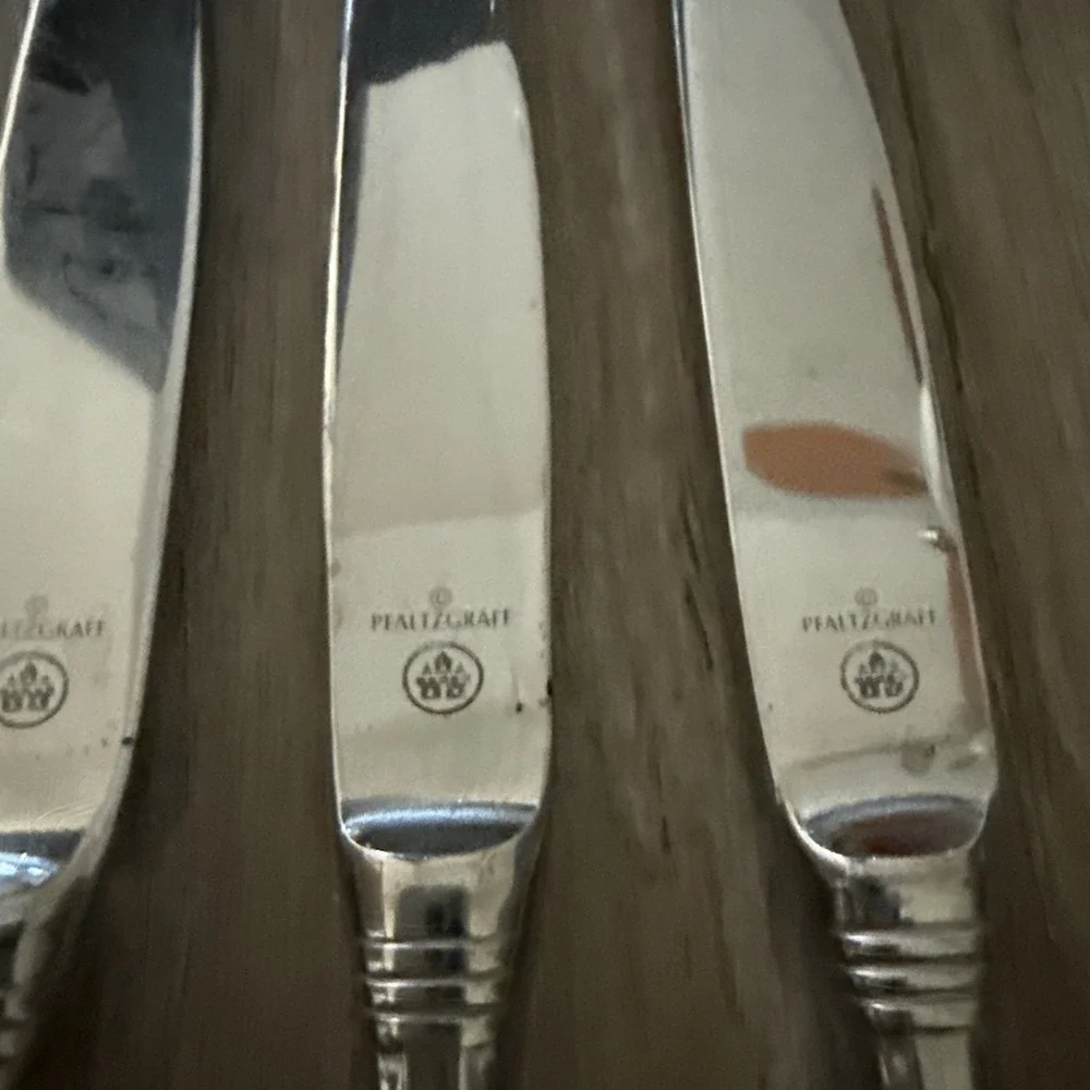 4 Dinner Knives Hollow Pfaltzgraff PROVIDENCE GLOSSY‎ Stainless 8 7/8